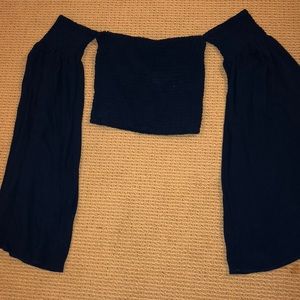 Navy Adeline off the shoulder top